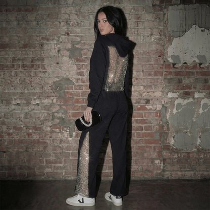 myla™ | crystal chainmail sweatpants