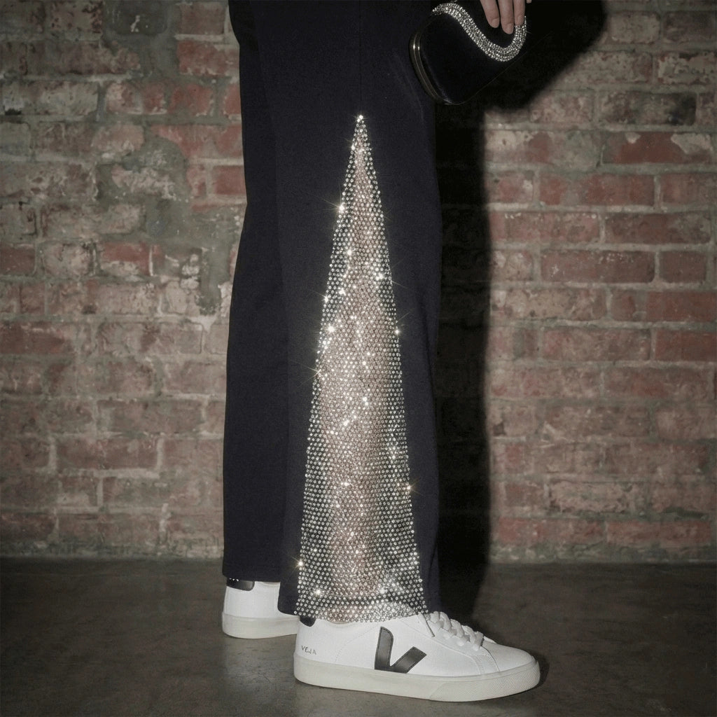 myla™ | crystal chainmail sweatpants