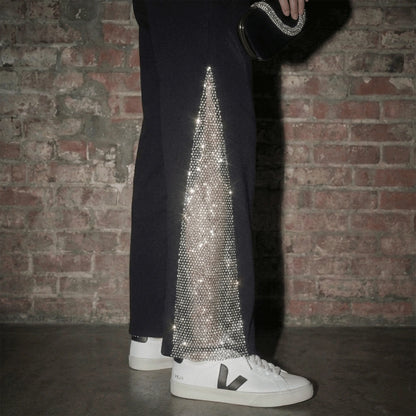 myla™ | crystal chainmail sweatpants