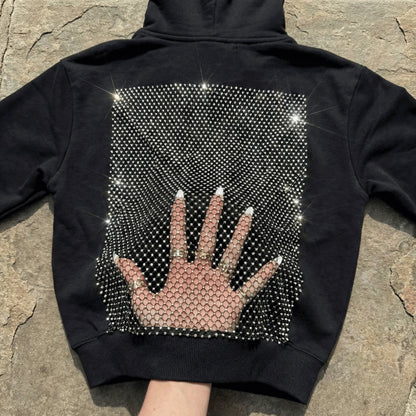 myla™ | crystal chainmail hoodie