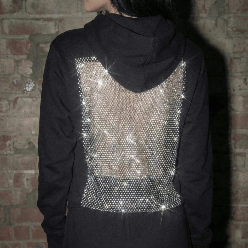 myla™ | crystal chainmail hoodie