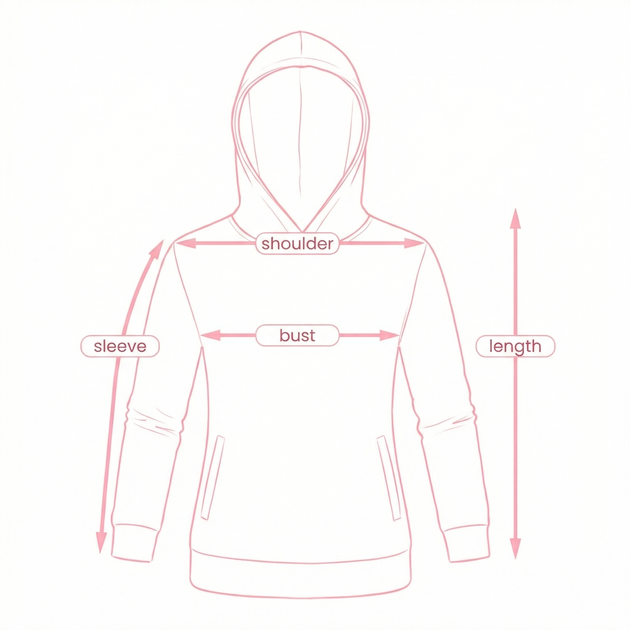 Hoodie measurement guide